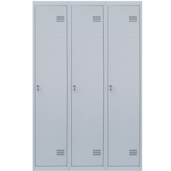 Шафа для одягу 1800х1200х500 мм металева трьохкамерна, однорівнева (без пдв)