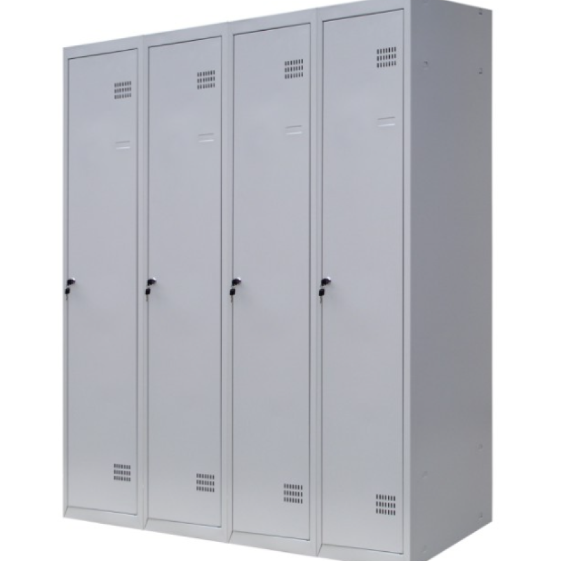 Шафа для одягу 1800х1600х500 мм металева чотирьохкамерна, однорівнева (без пдв)