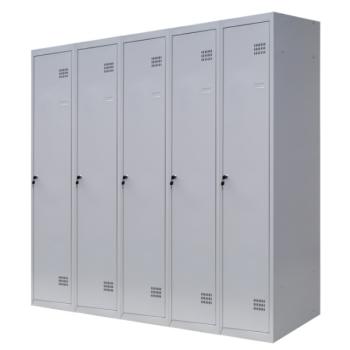 Шафа для одягу 1800х2000х500 мм металева п'ятикамерна, однорівнева (без пдв)