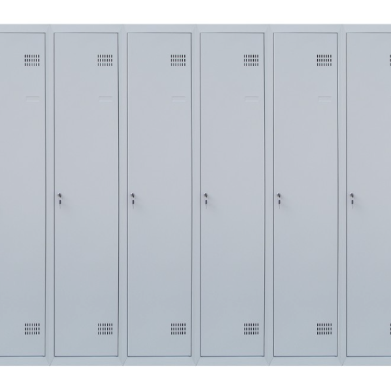 Шафа для одягу 1800х1800х500 мм металева шестикамерна, однорівнева (без пдв)