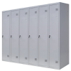 Шафа для одягу 1800х2400х500 мм металева шестикамерна, однорівнева (без пдв)