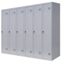 Шафа для одягу 1800х2400х500 мм металева шестикамерна, однорівнева (без пдв)