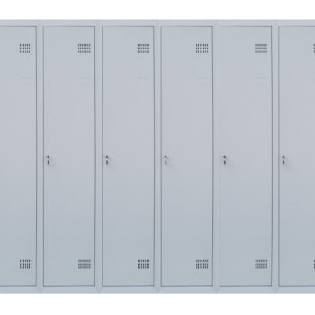 Шафа для одягу 1800х2400х500 мм металева шестикамерна, однорівнева (без пдв)