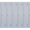 Шафа для одягу 1800х2100х500 мм металева семикамерна, однорівнева (без пдв)