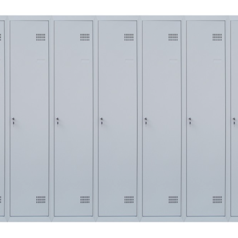 Шафа для одягу 1800х2800х500 мм металева семикамерна, однорівнева (без пдв)