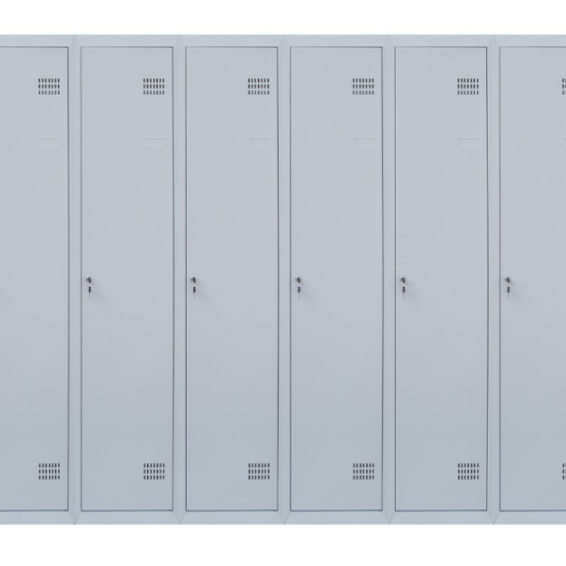 Шафа для одягу 1800х2400х500 мм металева вісьмикамерна, однорівнева (без пдв)