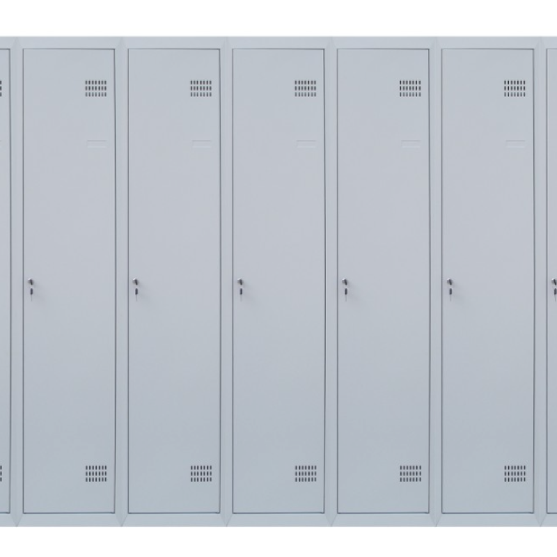 Шафа для одягу 1800х2700х500 мм металева дев'ятикамерна, однорівнева (без пдв)