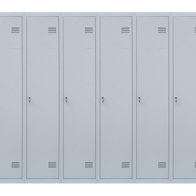 Шафа для одягу 1800х4000х500 мм металева десятикамерна, однорівнева (без пдв)
