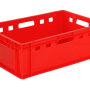 Ящик пластиковий 600х400х200 Е2 червоний (вага 2.0 кг)