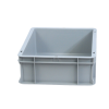 Ящик-контейнер 400*300*120 пластиковий сірий суцільний