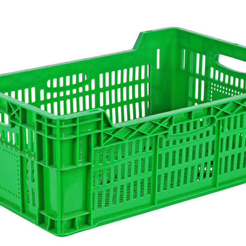 Ящик пластиковий 600*400*220/180 перфорований кольоровий вторинний