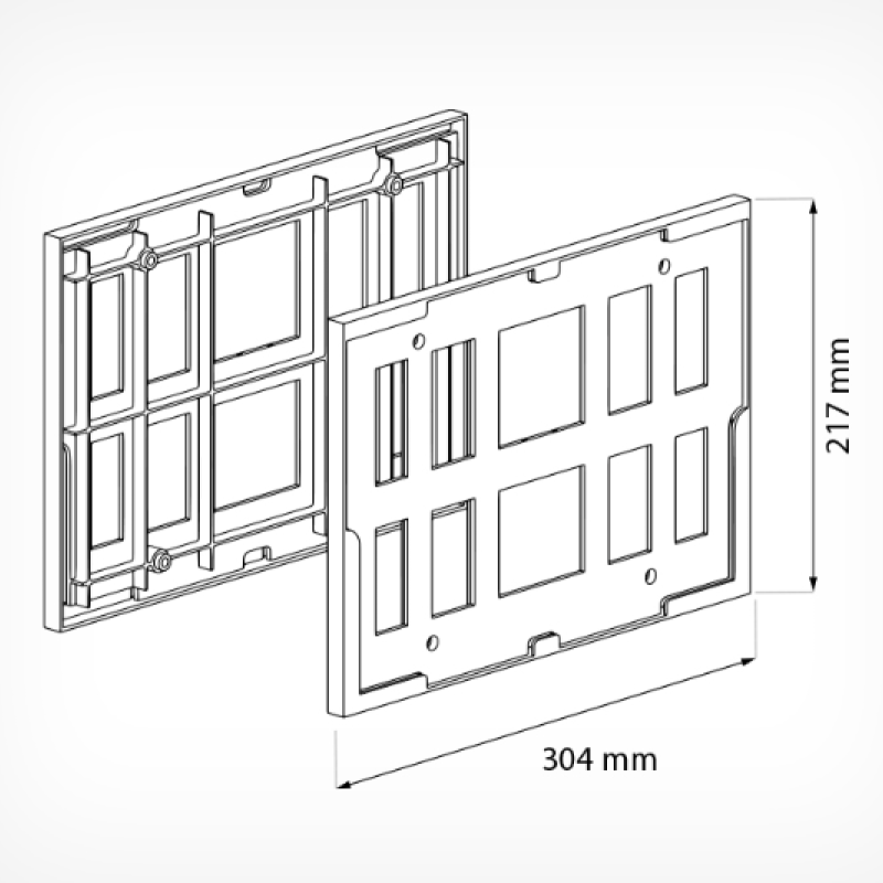 TF-A4 Комплект з 2-х рамок на купівельний візок Помаранчевий
