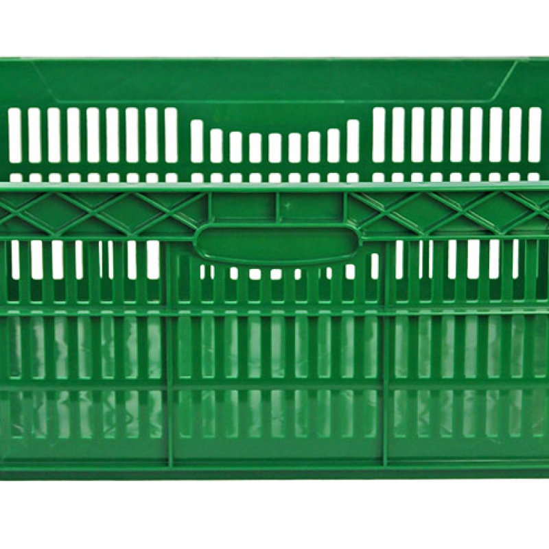 Ящик пластиковий 600*400*220 перфорований суцільне дно білий