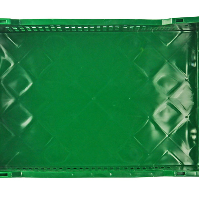 Ящик пластиковий 600*400*220/200 перфорований суцільне дно білий