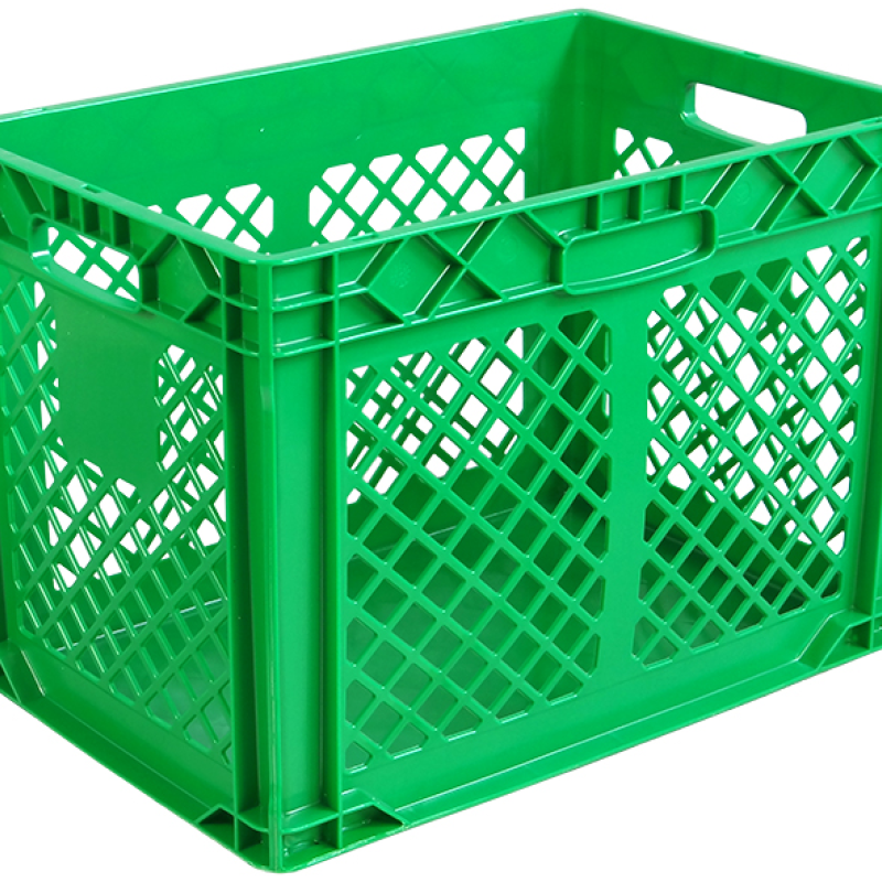 Ящик пластиковий 600*400*420 мм кольоровий, дно суцільне