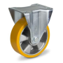 Колесо 200 мм, навантаження 800 кг, алюміній/поліуретан з неповоротним посиленим кронштейном