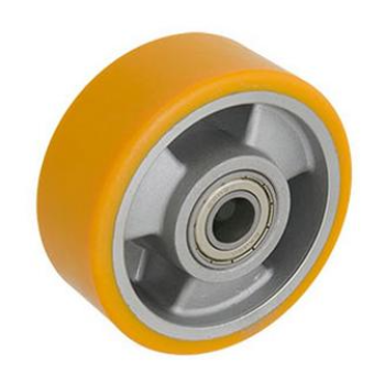 Колесо без кронштейна 100 мм, навантаження 200 кг, алюміній/поліуретан