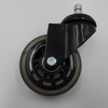 Колесо 75 мм поворотне зі шпилькою М11 (силікон, 55 кг)
