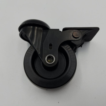 Колесо меблеве 50 мм поворотне з гальмом (50 кг, під М10)