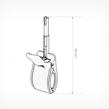 CLAMP-EXT, великий універсальний трубчастий затискач для труби 9 мм