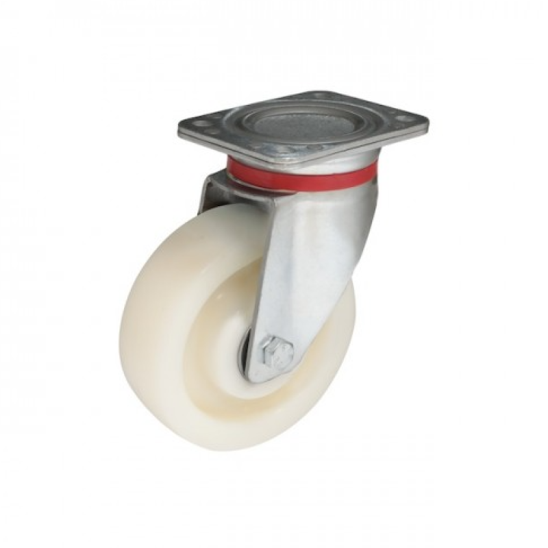 Колесо з поліаміду 160 мм у поворотному кронштейні серії "hard" з майданчикомі